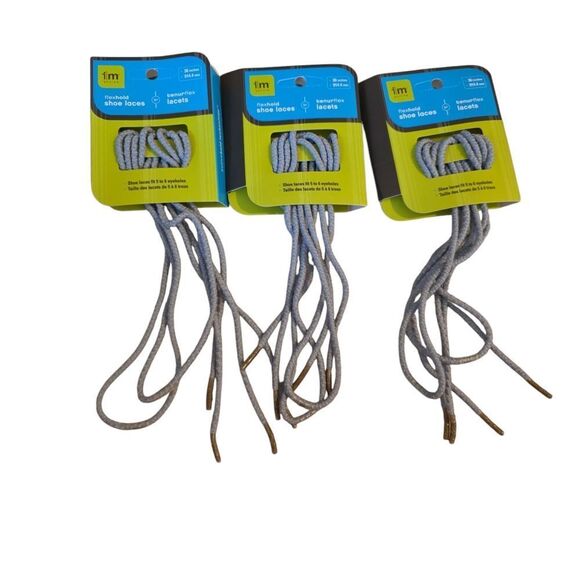 Gray Replacement Shoe Laces - 3 Pack - Picture 1 of 1